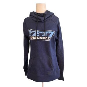 New Era Yeti Baseball Hoodie Sweatshirt True Navy Heather Tri-Blend Fleece Pullo